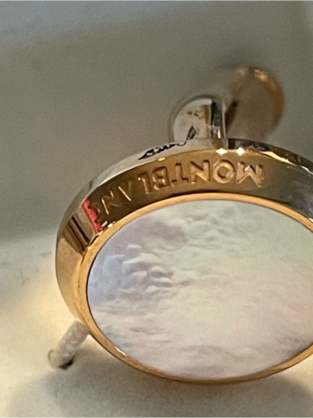 MONTBLANC MEISTERSTUCK Cufflinks Mother of Pearl Rose Gold Quiet Luxury Wedding - Picture 4 of 8